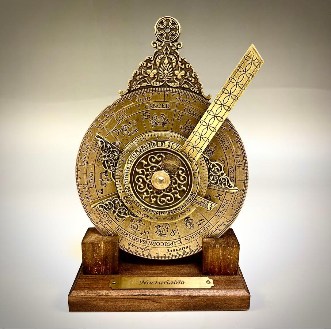 【ノクターナル】　古代天文観測器具　夜間の時間測定　星の時計　置物　古代のロマン