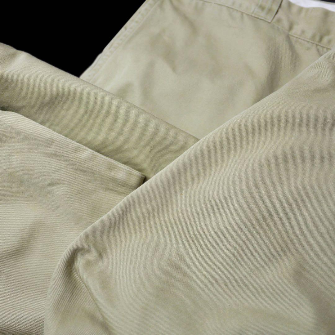 60sビンテージUS ARMY米軍ミリタリー コットン チノパンW34軍物 古着