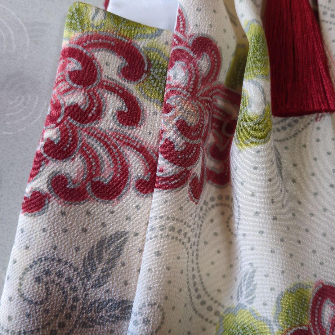 七五三３歳女の子正絹手縫いの被布（中綿無し）生成り色