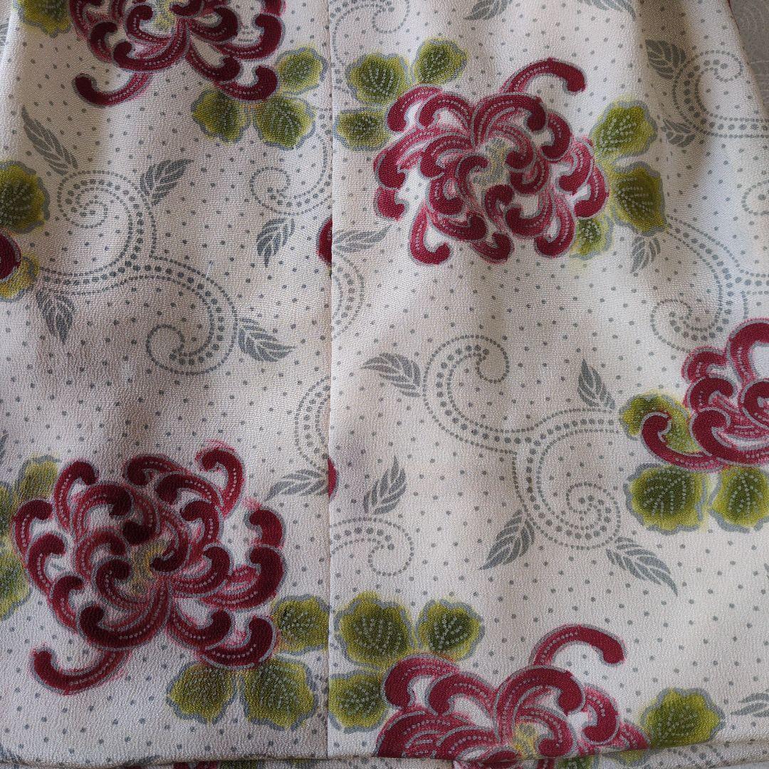 七五三３歳女の子正絹手縫いの被布（中綿無し）生成り色