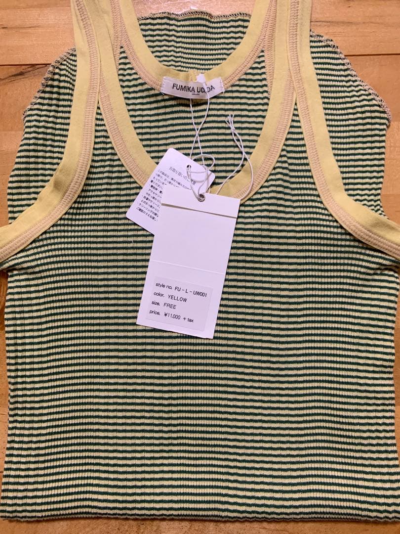トップス FUMIKA UCHIDA Needle Drawing BORDER TANK