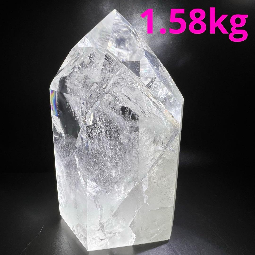 ✳✨究極の激凄超逸品❗✨極上超高透明度とレインボー✨虹入り 水晶 六角柱 天然石