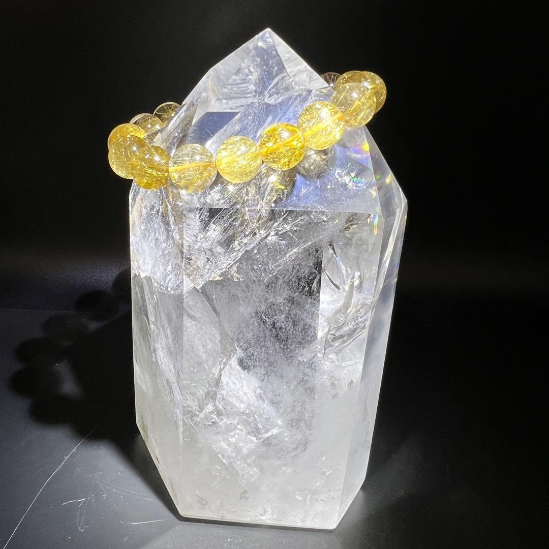 ✳✨究極の激凄超逸品❗✨極上超高透明度とレインボー✨虹入り 水晶 六角柱 天然石