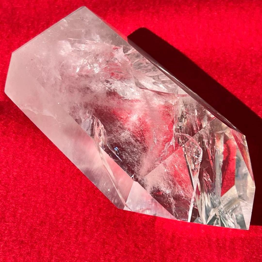 ✳✨究極の激凄超逸品❗✨極上超高透明度とレインボー✨虹入り 水晶 六角柱 天然石