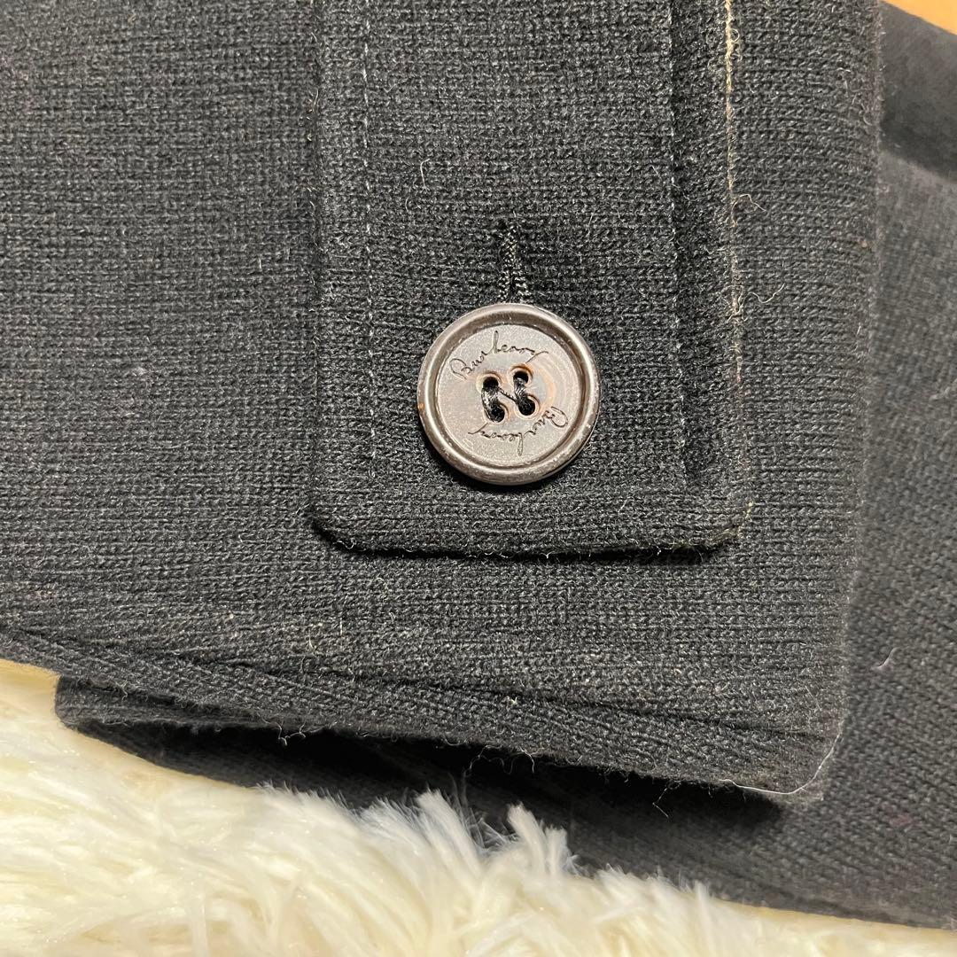 【美品】バーバリーロンドン ステンカラーコート ロング丈 メガチェック 黒 S