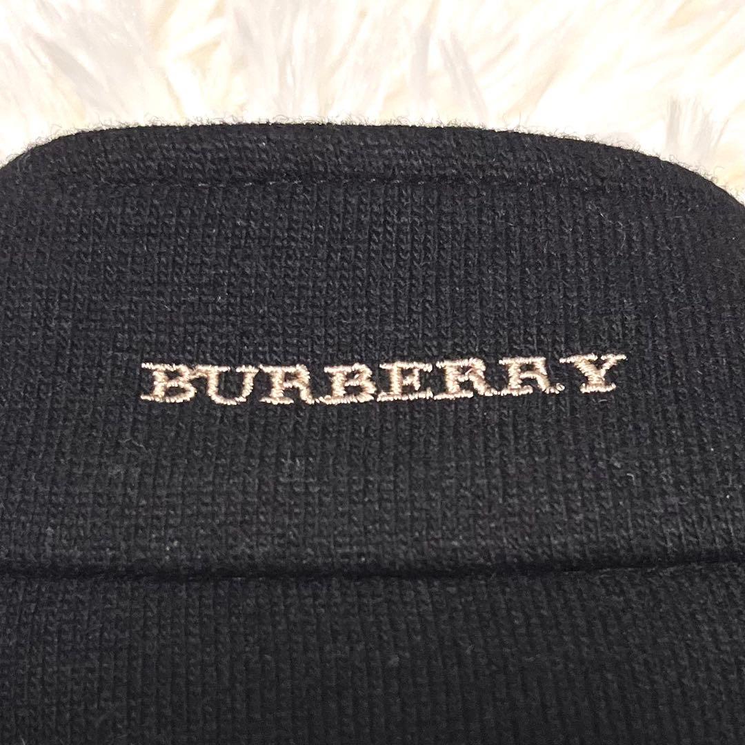 【美品】バーバリーロンドン ステンカラーコート ロング丈 メガチェック 黒 S