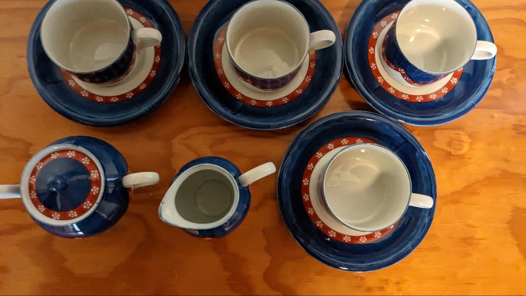 源右衛門　染錦梅小紋　カップセット