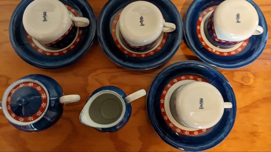 源右衛門　染錦梅小紋　カップセット