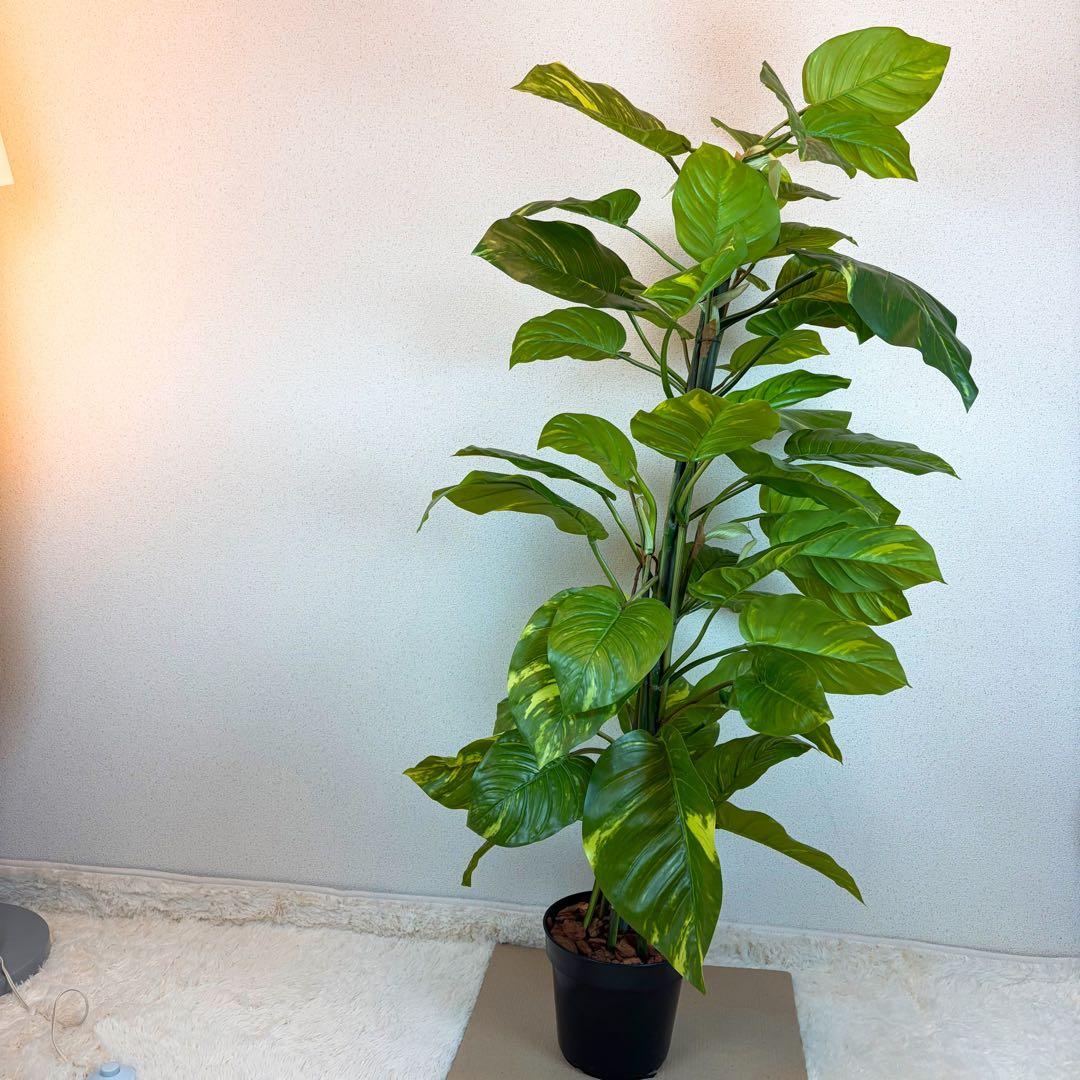 送料無料 フェイクグリーン 人工観葉植物 光触媒 150cm ポトス