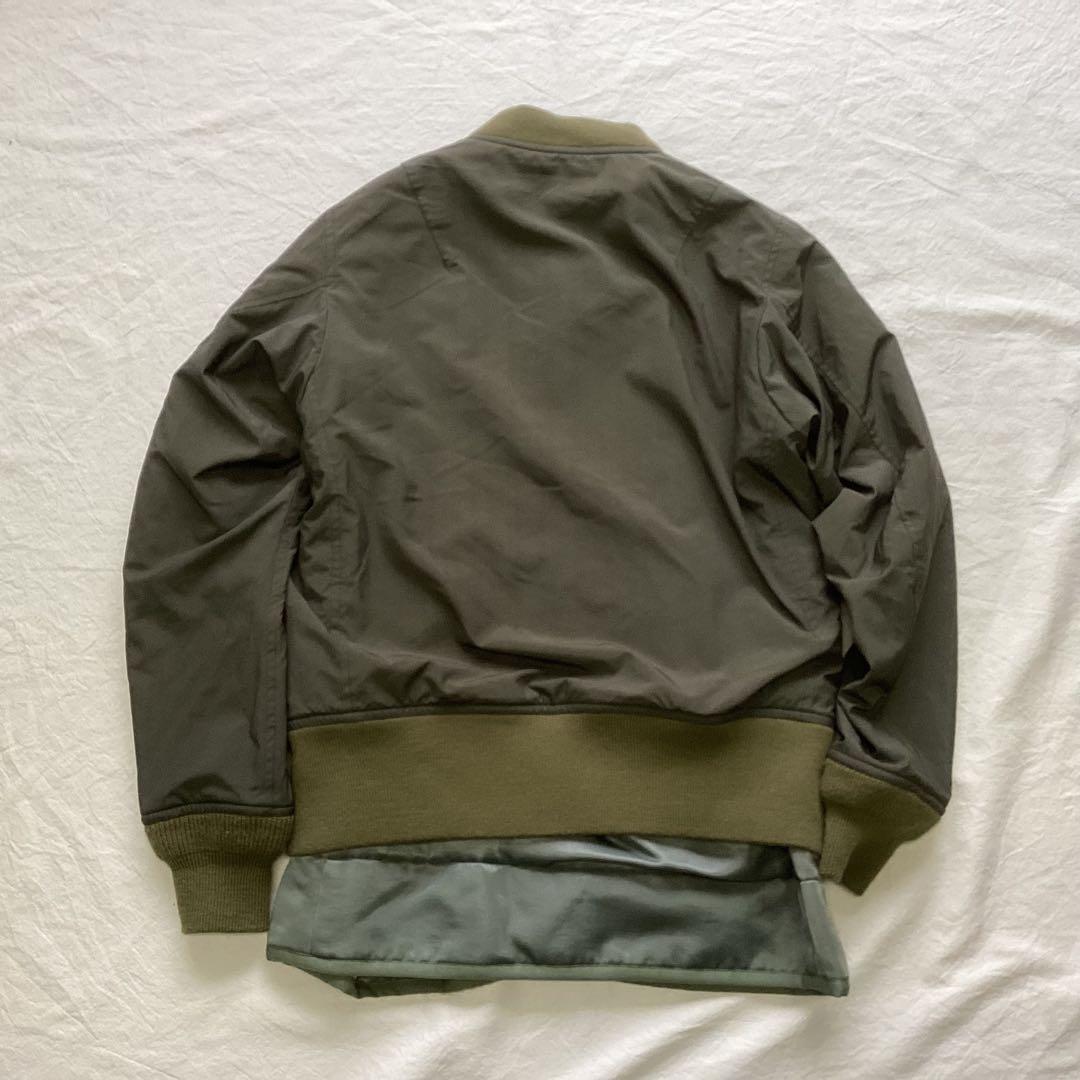 サイ Scye MA-1 フェイクレイヤード ドッキングデザイン オリーブ 38