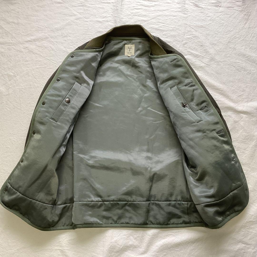 サイ Scye MA-1 フェイクレイヤード ドッキングデザイン オリーブ 38