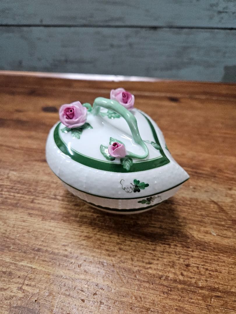 HEREND ヘレンド ウィーンの薔薇 ボンボニエール 小物入れ 花柄 蓋物