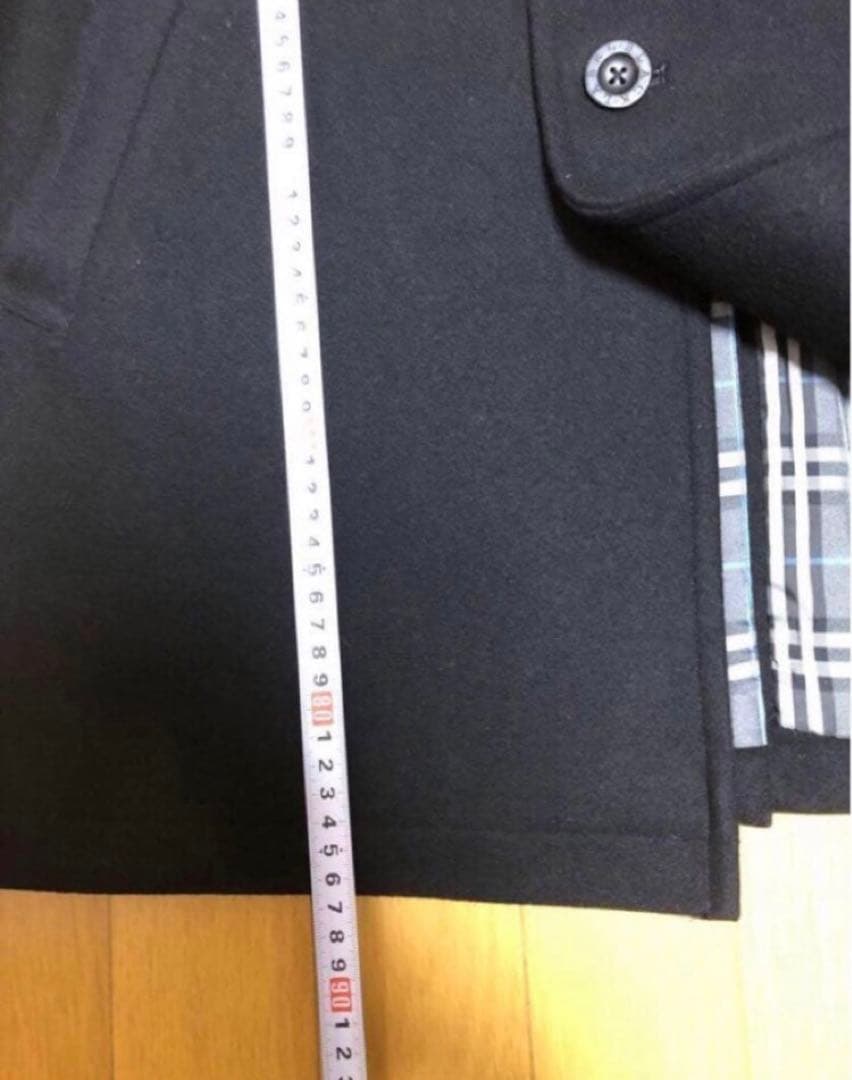 Burberry Black Label カシミヤ混チェスターコート 黒 L
