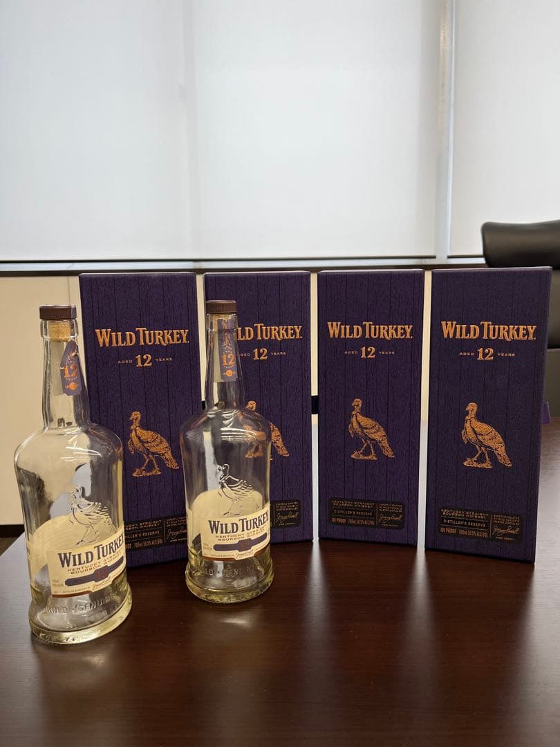 Wild Turkey 12年 4個2本セット 専用ボックス入り