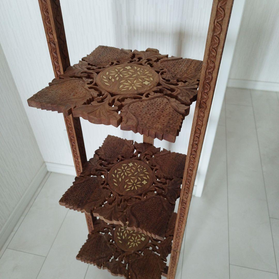 アンティーク　ケーキスタンド　木製