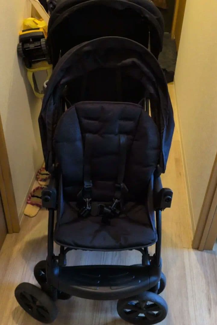 KATOJI ベビーカー 二人でゴーDX (オニキスブラック)