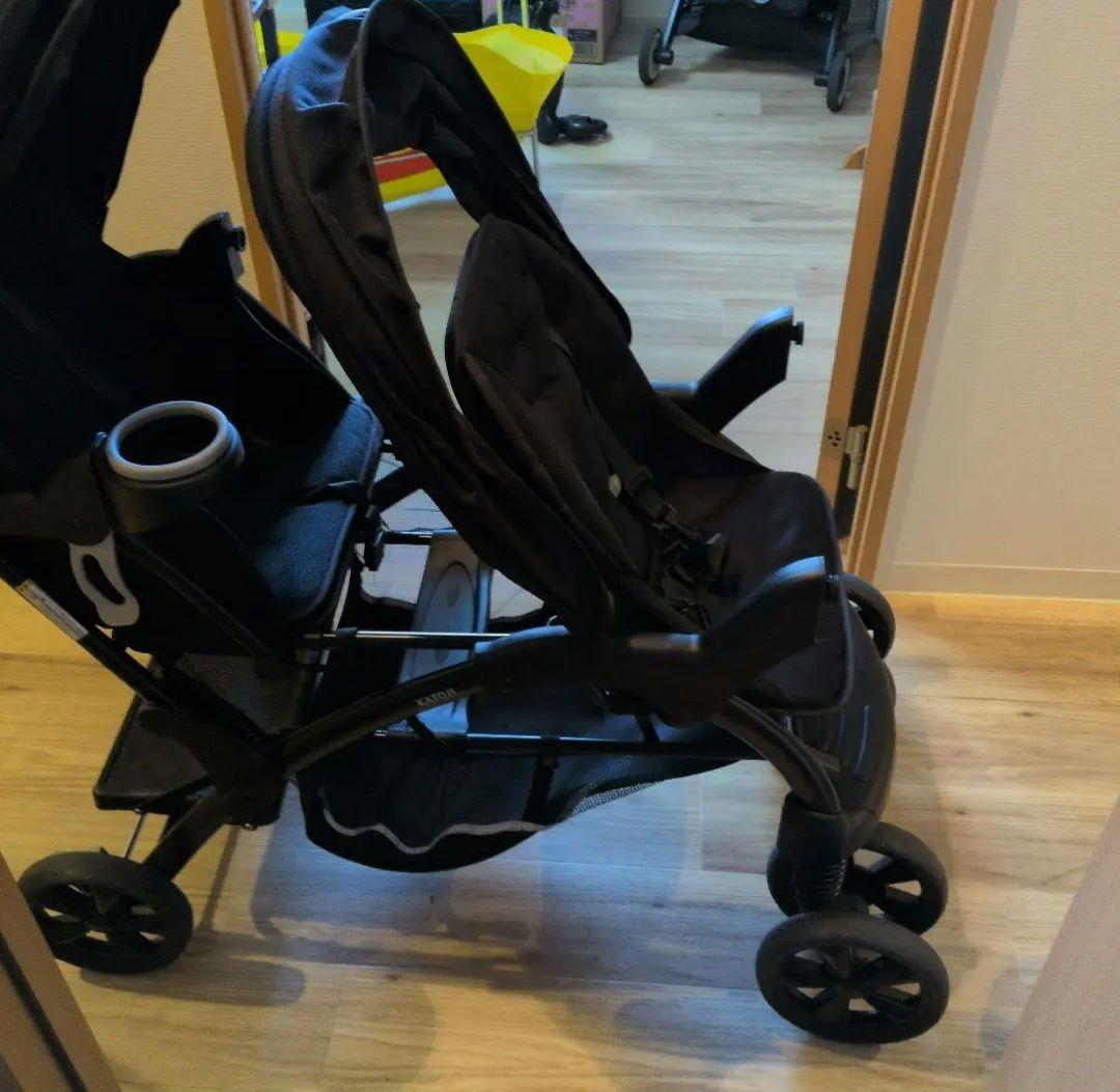 KATOJI ベビーカー 二人でゴーDX (オニキスブラック)