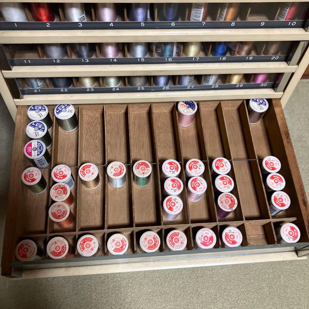 ミシン糸ケース　店頭ディスプレイ什器　昭和レトロ　アンティーク　収納　タイヤー絹