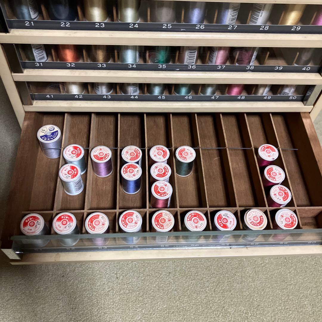 ミシン糸ケース　店頭ディスプレイ什器　昭和レトロ　アンティーク　収納　タイヤー絹