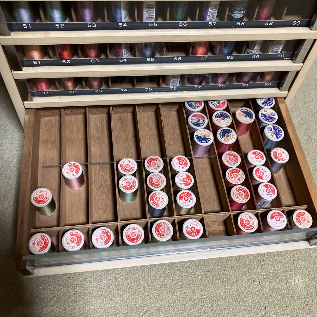 ミシン糸ケース　店頭ディスプレイ什器　昭和レトロ　アンティーク　収納　タイヤー絹