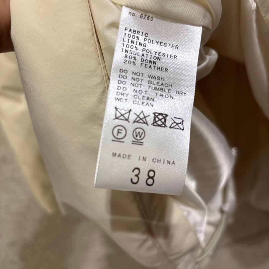 2024 SLOBE IENA フェザーライト撥水パッファーダウン　38