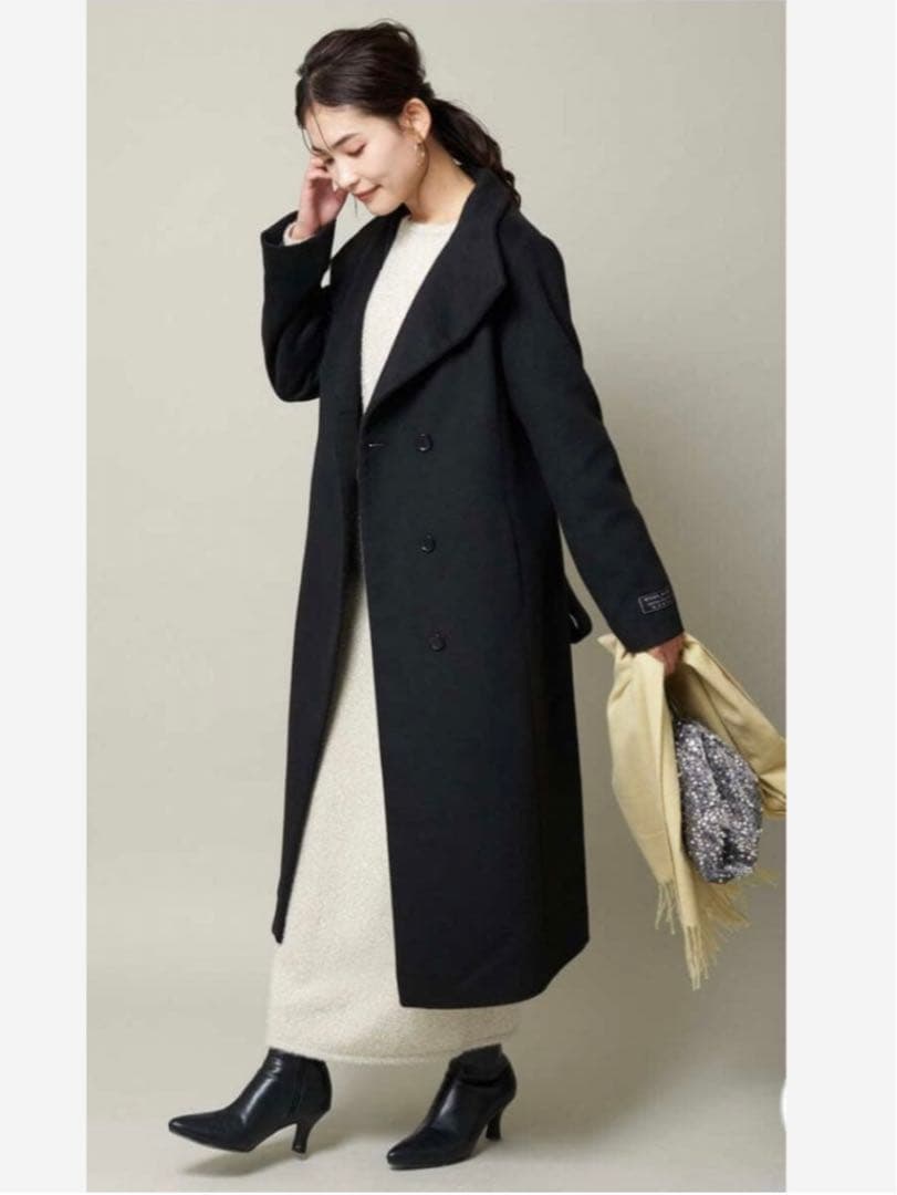 【値下げしました】a.v.v 2WAY折り返しラペルロングコート