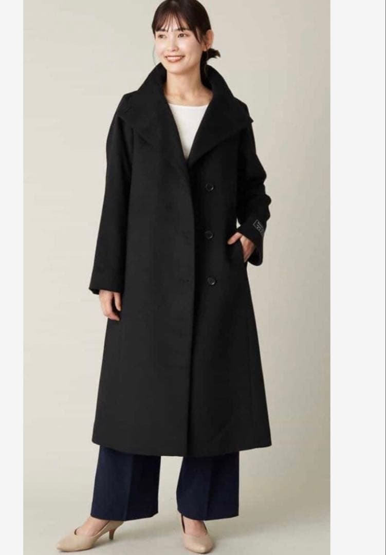 【値下げしました】a.v.v 2WAY折り返しラペルロングコート