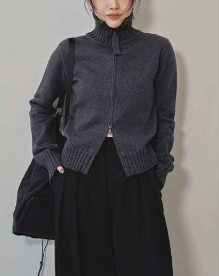 トップス Compact Zip Knit todayful