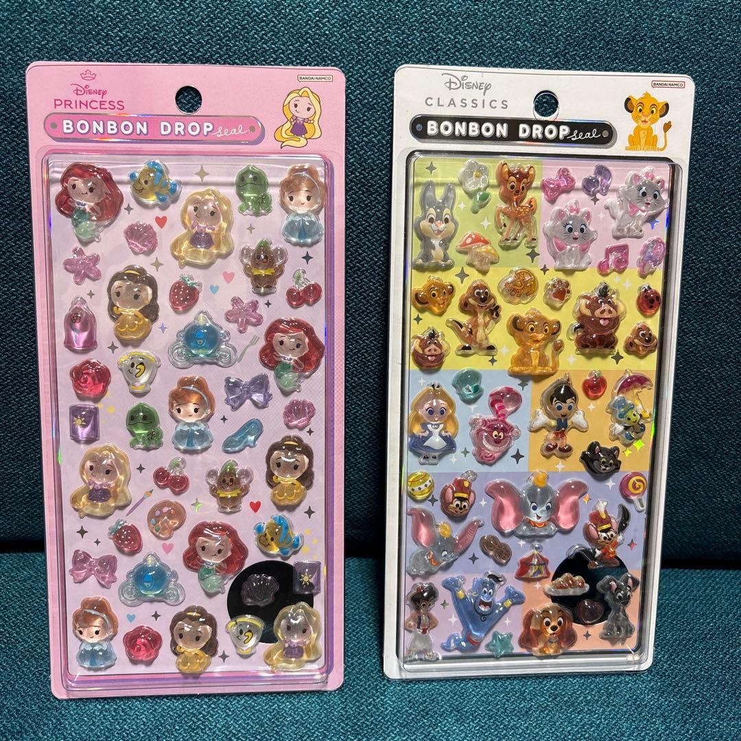 【正規品】ボンボンドロップシール クラッシック ディズニープリンセス 2種セット