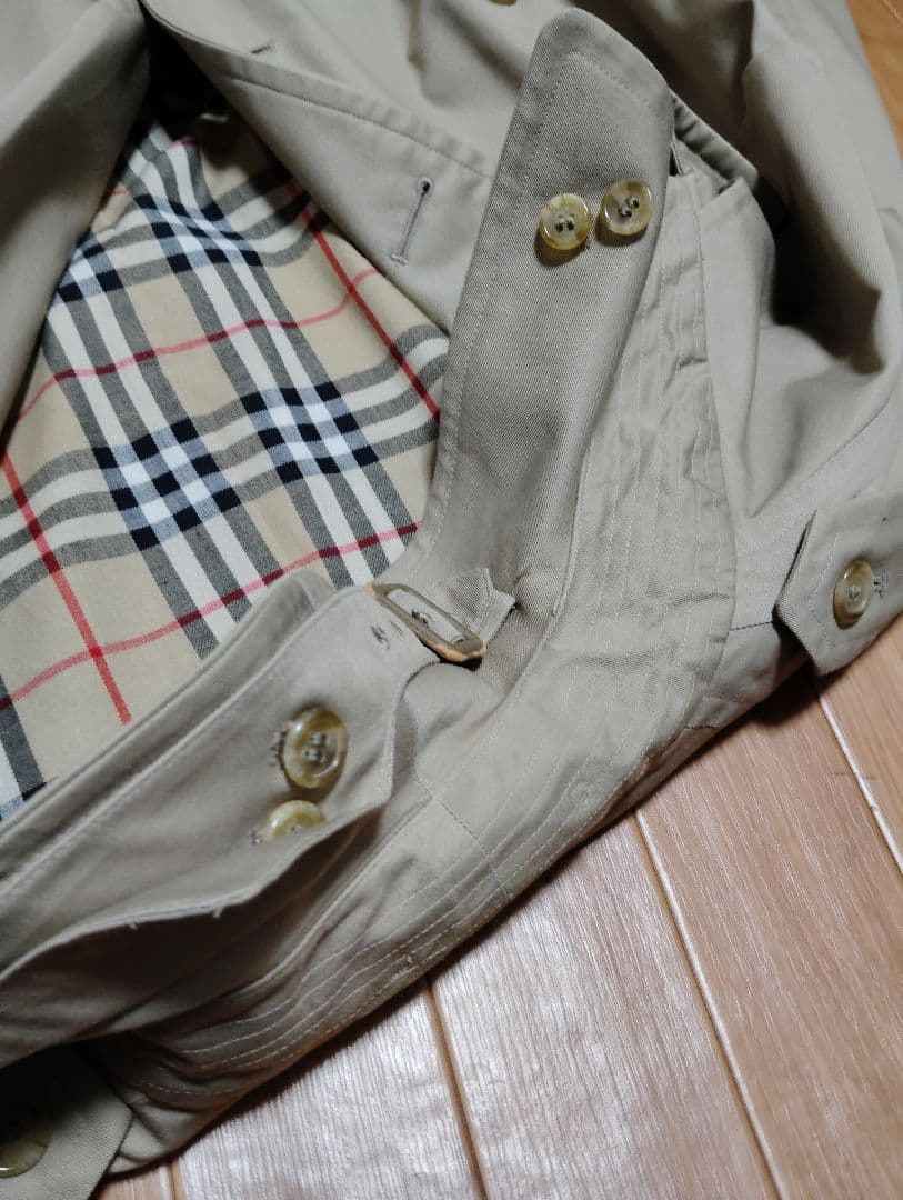 美品 70s〜80s Burberry タブルトレンチコート 英国製