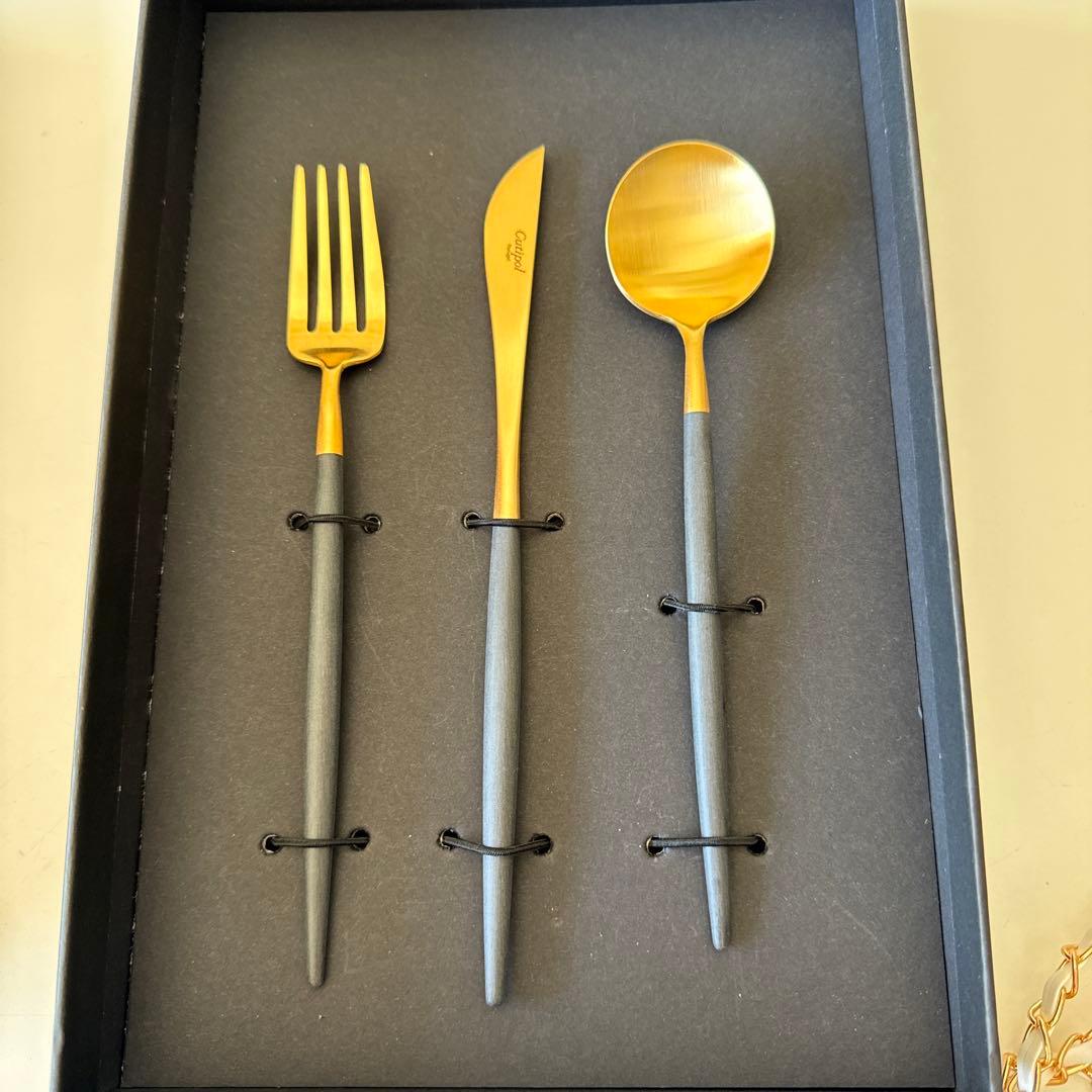 Cutipol（クチポール）デザート3本セット ブラック x ゴールド！