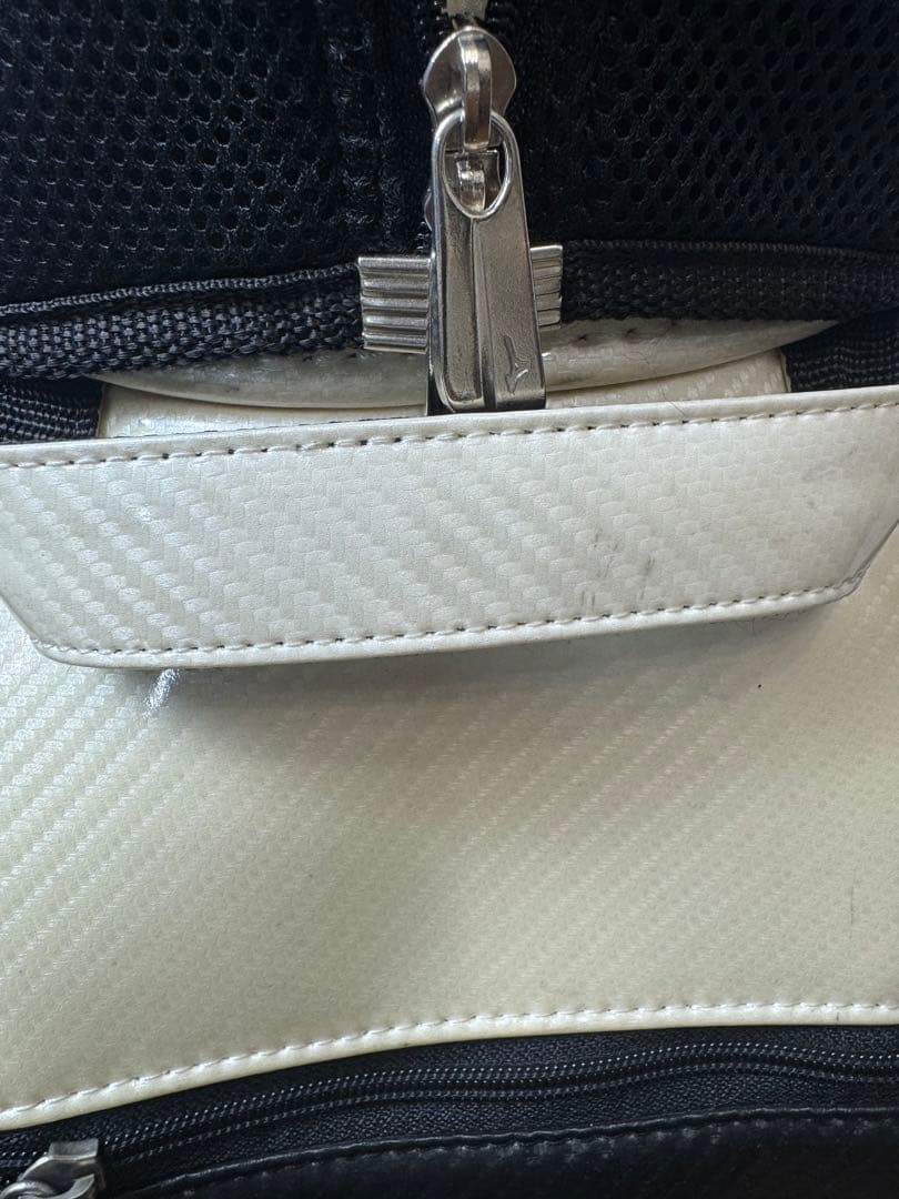 ○ミズノプロ　キャディバッグ　ゴルフバック　白　養老ジャパン