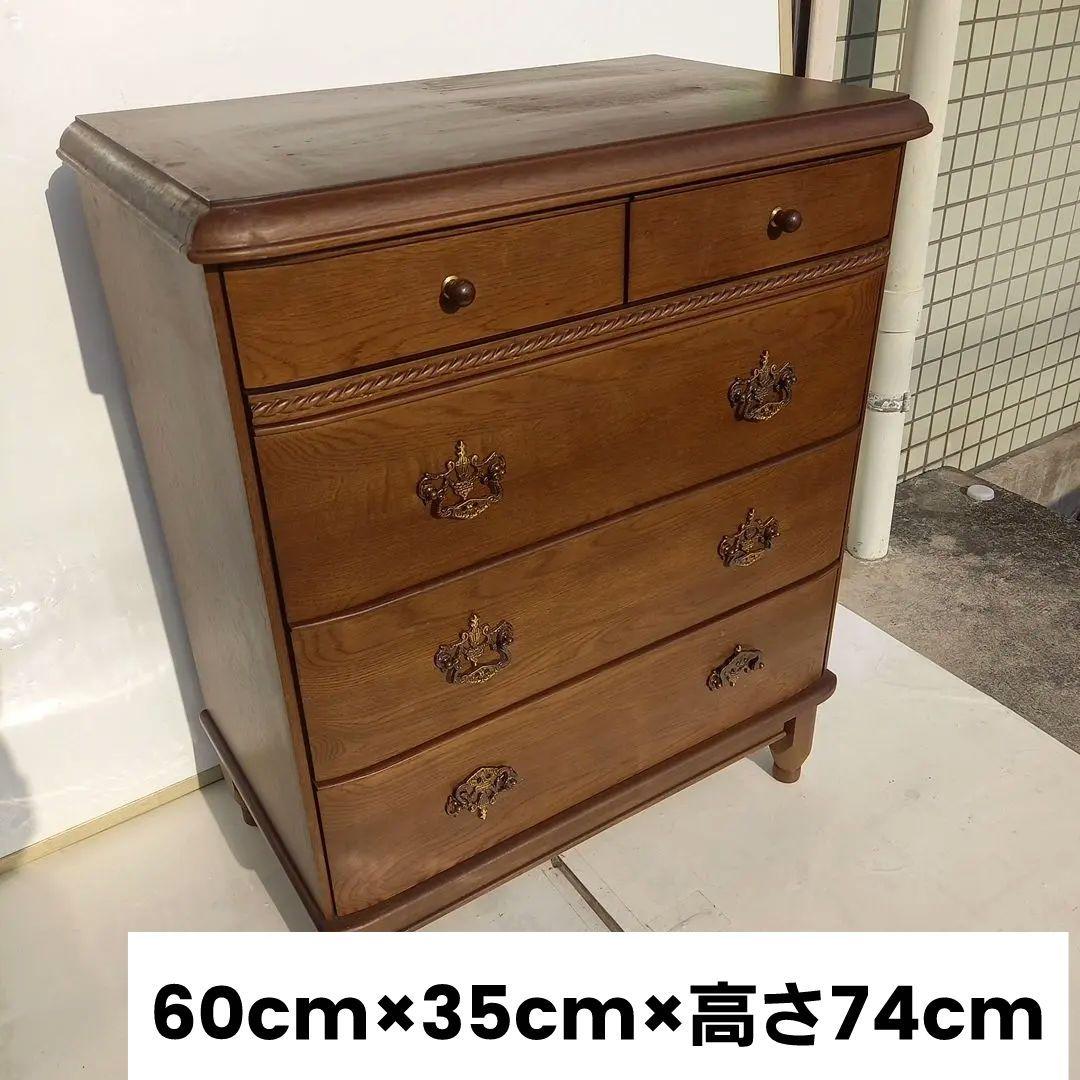 アンティーク家具 4段 チェスト