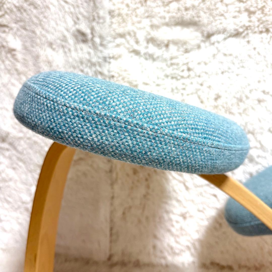 【美品】バランスチェア イージー balans Easy ライトブルー　リボ