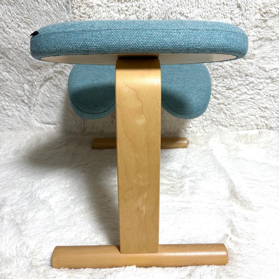 【美品】バランスチェア イージー balans Easy ライトブルー　リボ