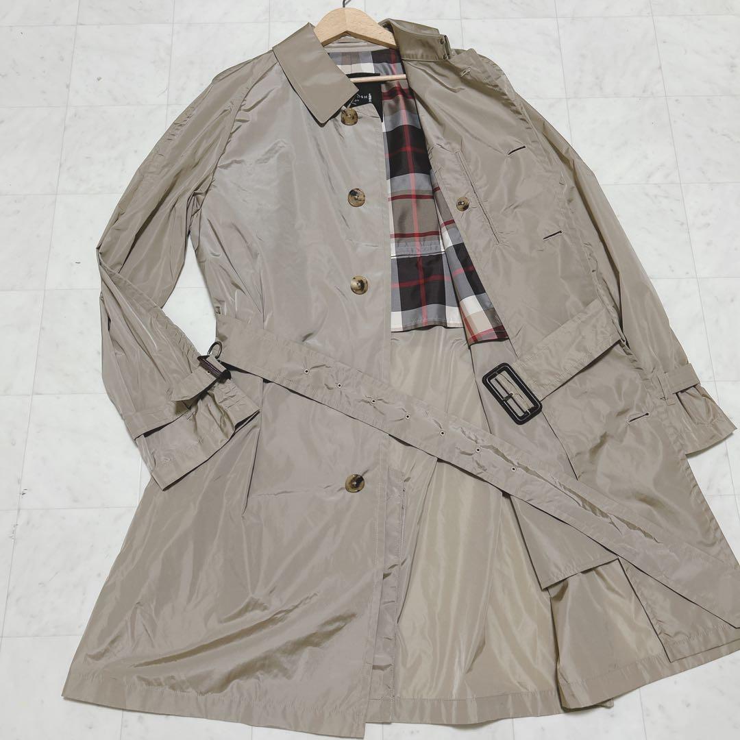 美品 Macintosh London ナイロン100% トレンチコートLサイズ