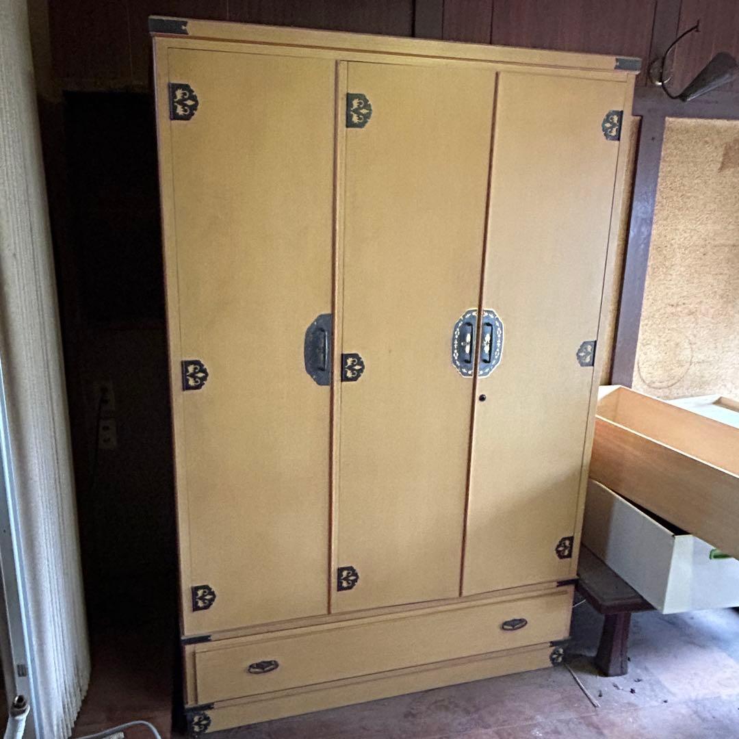 桐製衣装ダンス 引き出し付き