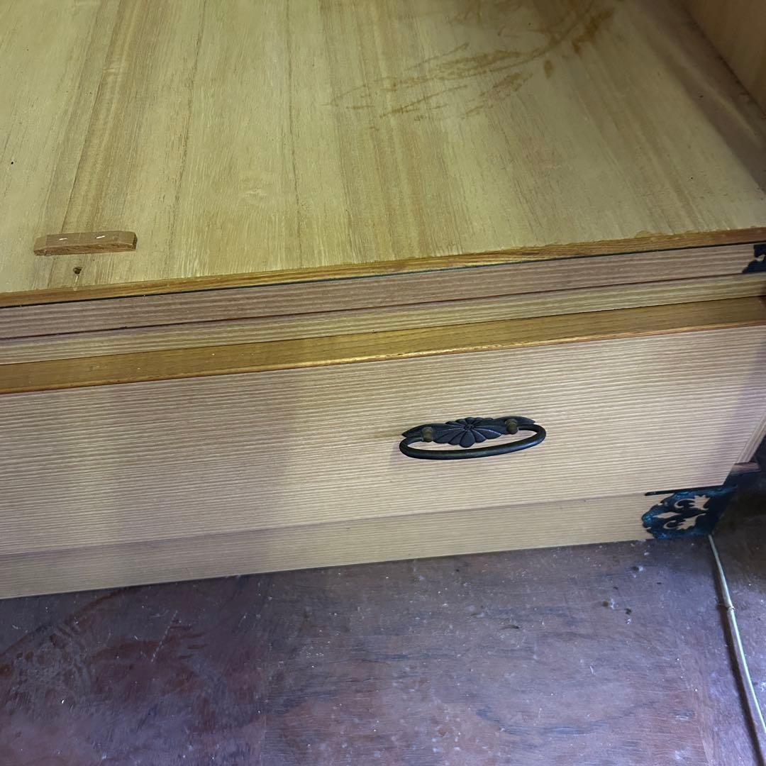 桐製衣装ダンス 引き出し付き