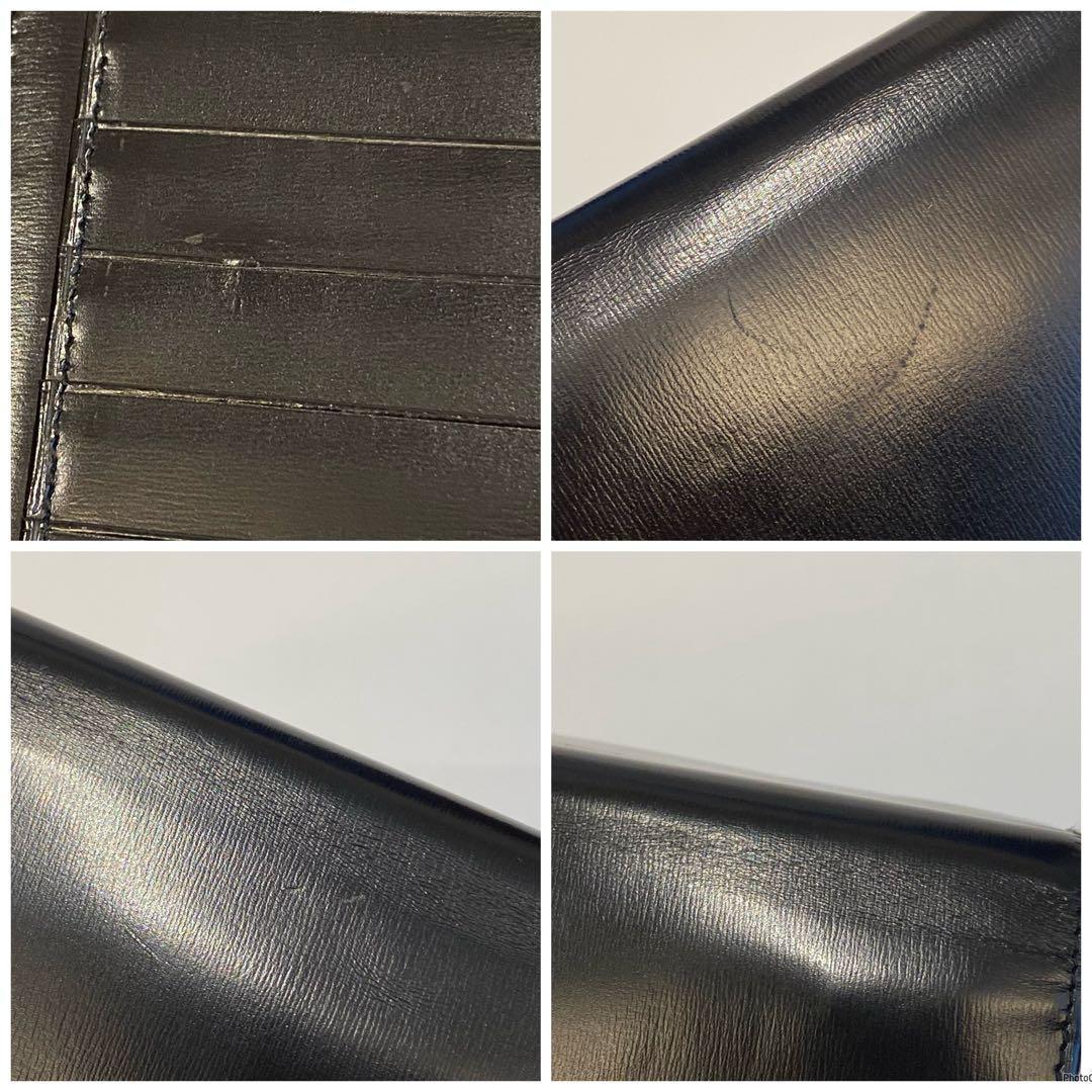 美品　カルティエ　cartier　長財布　レザーウォレット　パシャ　金ロゴ　黒