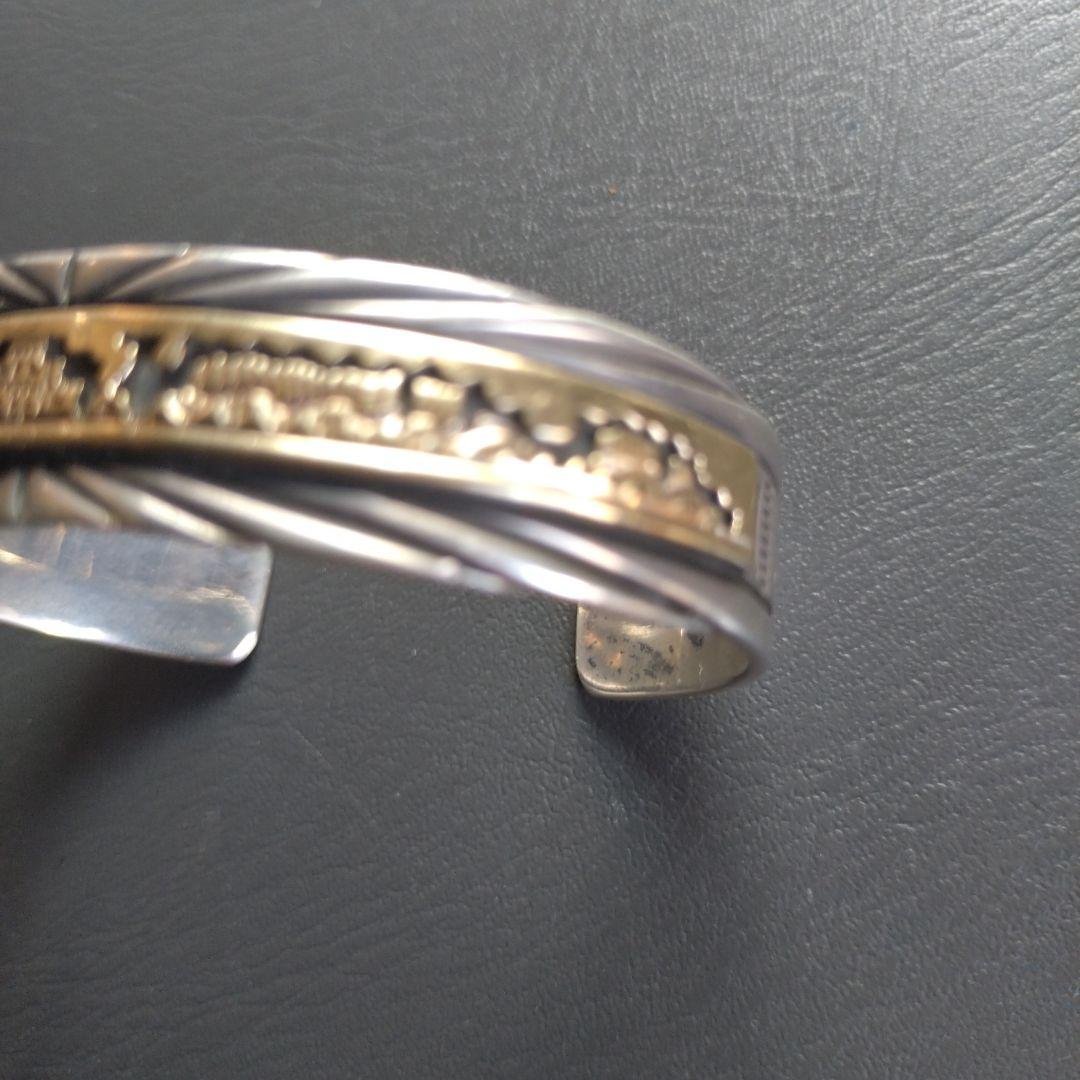 ナバホ　　１４Ｋ×シルバー９２５ バングル