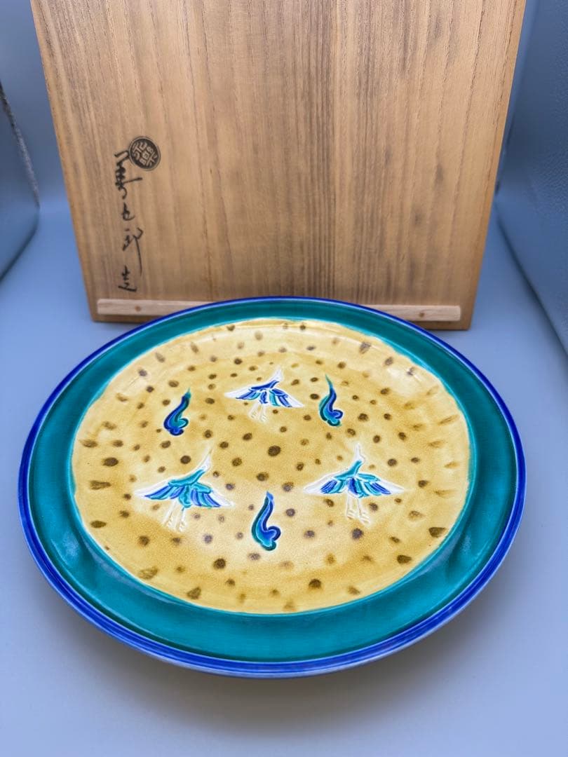 茶道具　菓子器　永楽善五郎　鶴