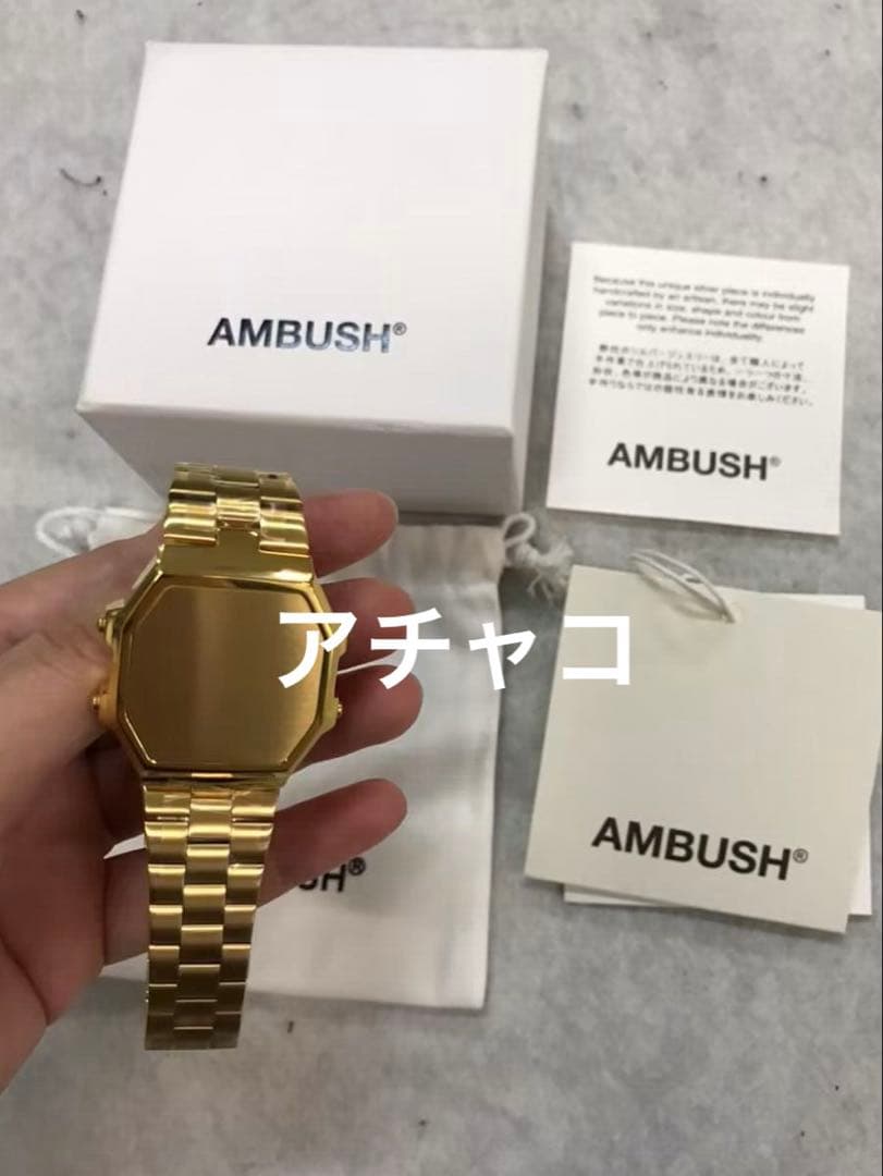 Ambush timeless時計型ブレス ゴールド