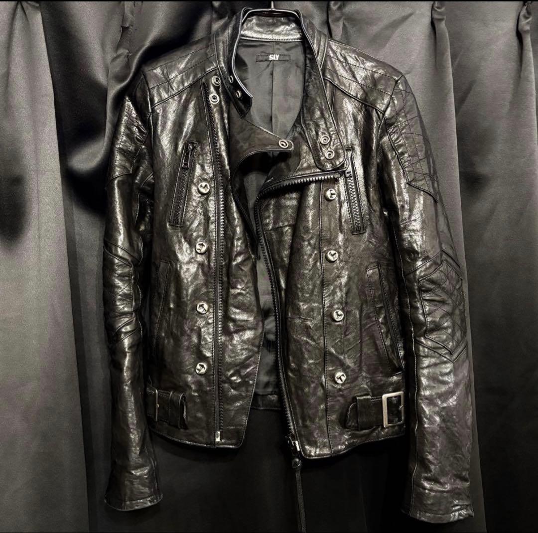 SLY レザー ライダース ジャケット archive v系 goth