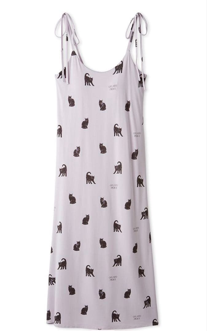 gelato pique / ジェラート ピケ CAT総柄キャミワンピース