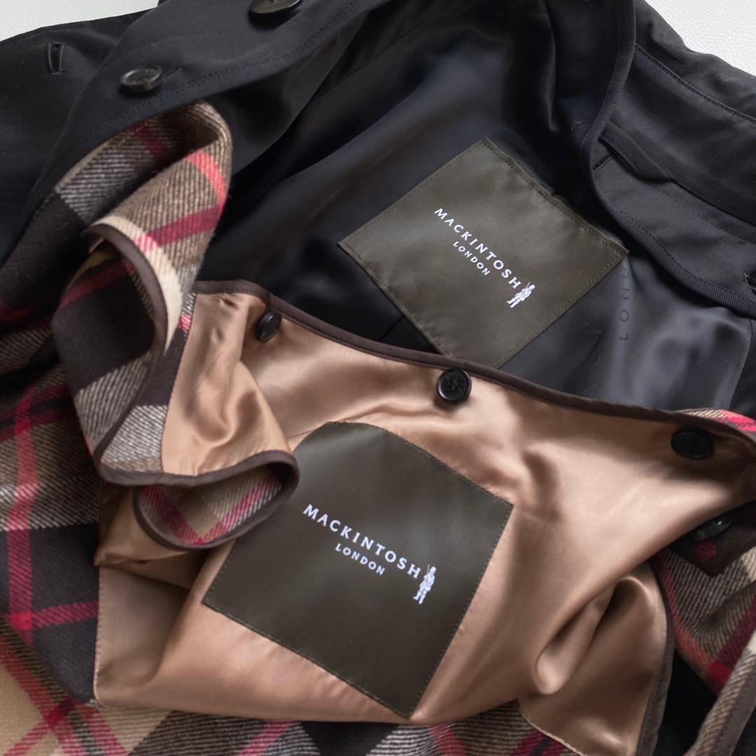 大きいサイズ46　マッキントッシュロンドン　ライナー付　トレンチコート　ロング丈