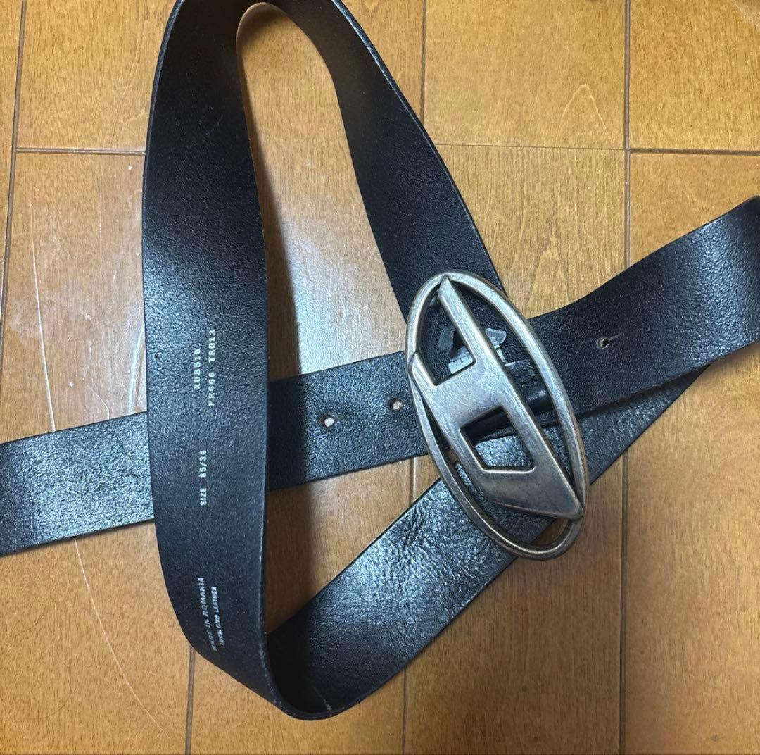 DIESEL ブラック ベルト 85/32