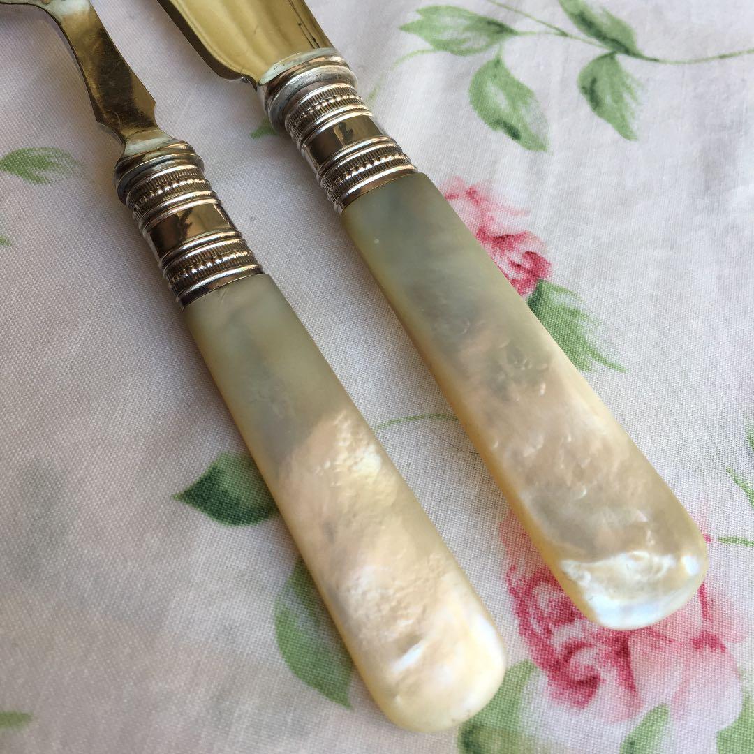 ★ アンティーク　ナイフ　& フォーク　★ カトラリー　バター　ビンテージ