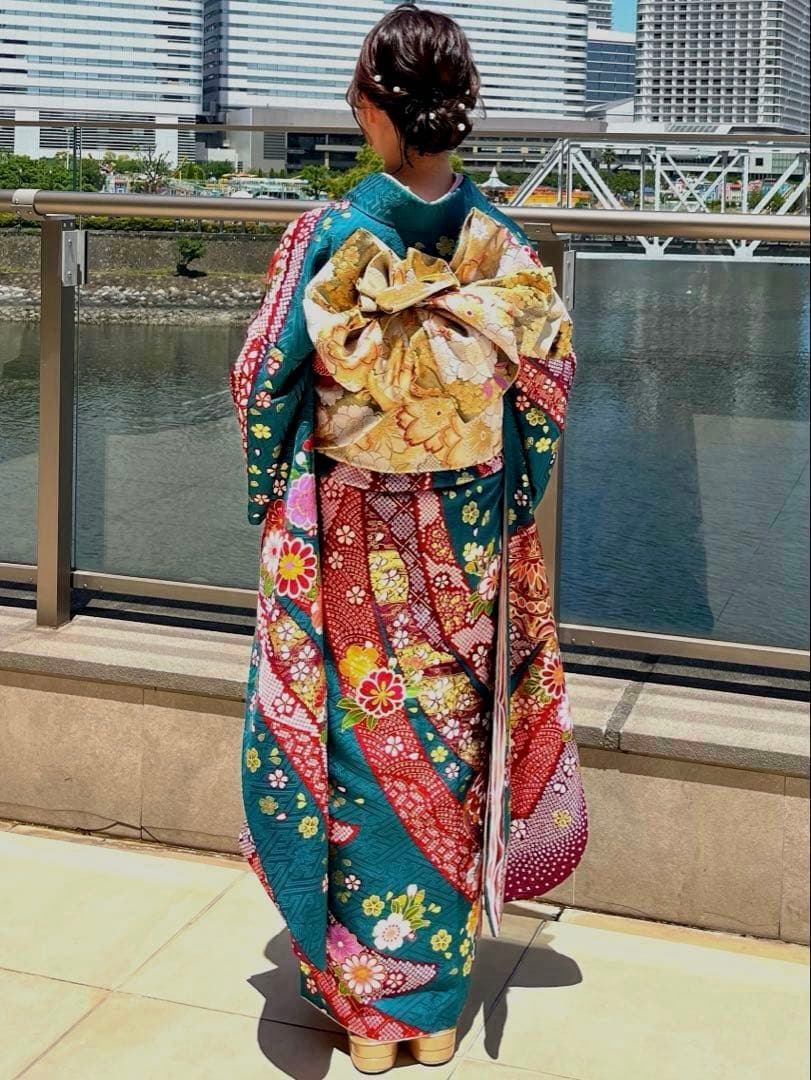 振袖フルセット　成人式　草履&バッグ　着付け小物付き