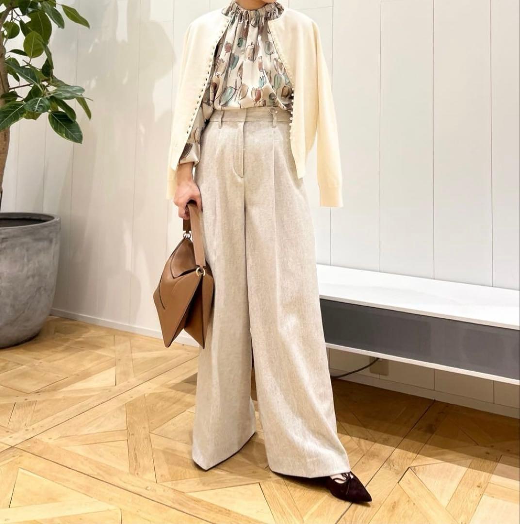 ballsey ウールポリエステルパールコンビ 2-wayプルオーバー　ニット