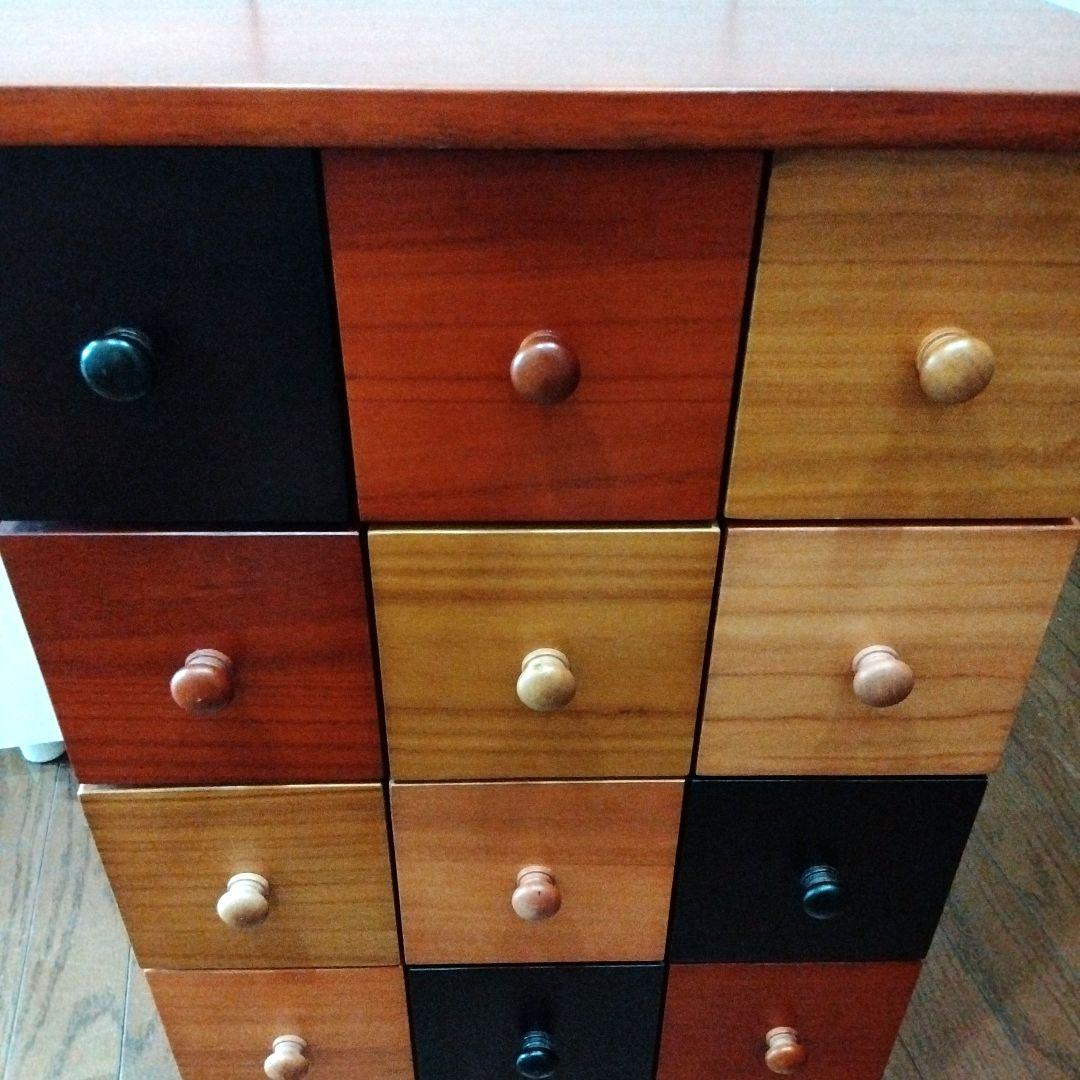 木のぬくもり♡多彩な色合いの木製チェスト♡ 引き出し/シェルフ　木製